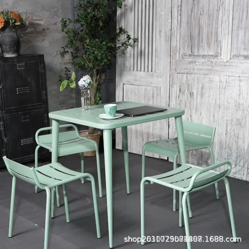 Wrought Iron Patio Bistro Set Outdoor Garden Balcony Cafe Table and Chairs for Courtyard Leisure