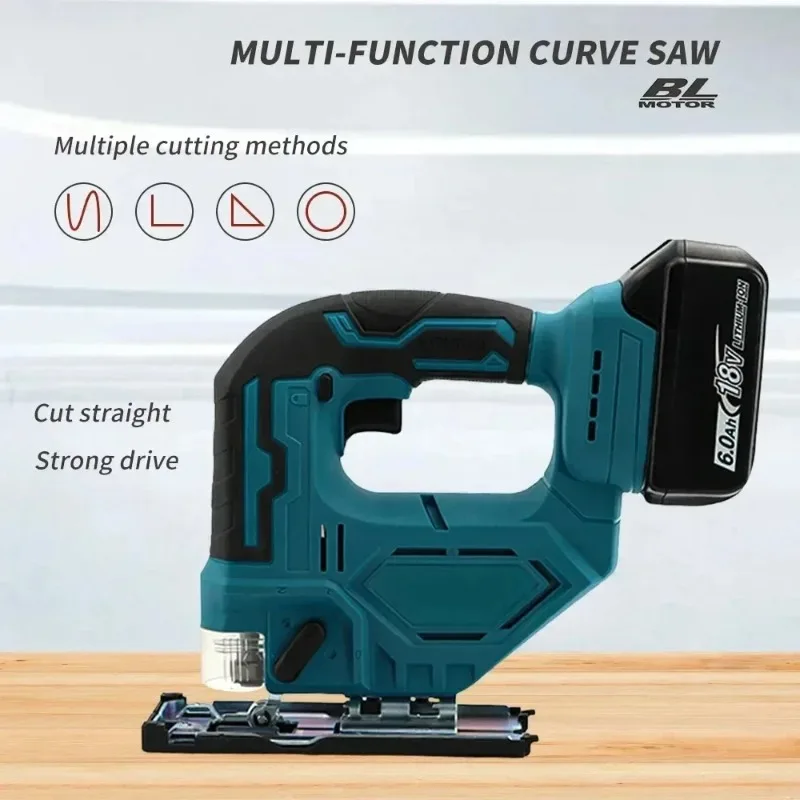 

For Makita Portable Carpenter Power DJV182Z 340W Brushless Jigsaw Electric Jig With Saw Blade Cordless Barrel Handle Jigsaw Tool