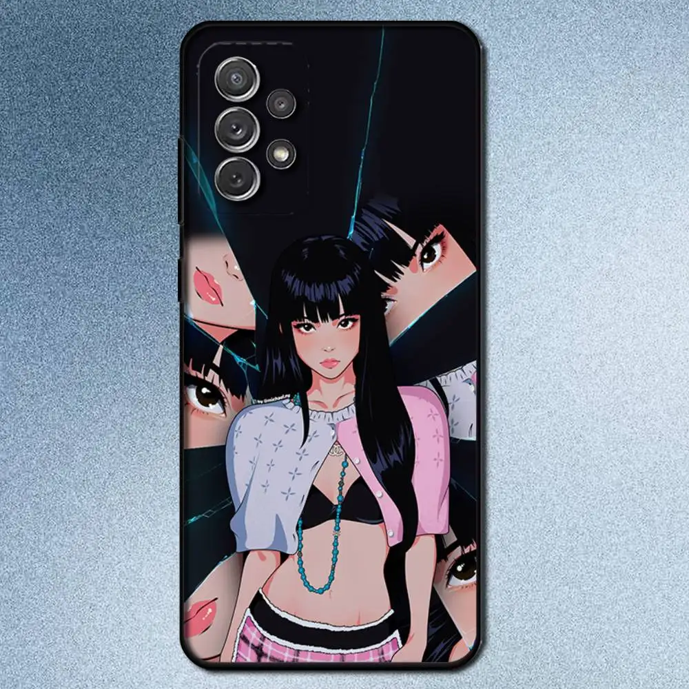 حافظة هاتف Kpop Ruby J-Jennie Kim لهاتف سامسونج S25، S24، S21، S22، S23، S30، Ultra، S20، Plus، Fe، Lite، Note، 10,9,5G غطاء أسود #2