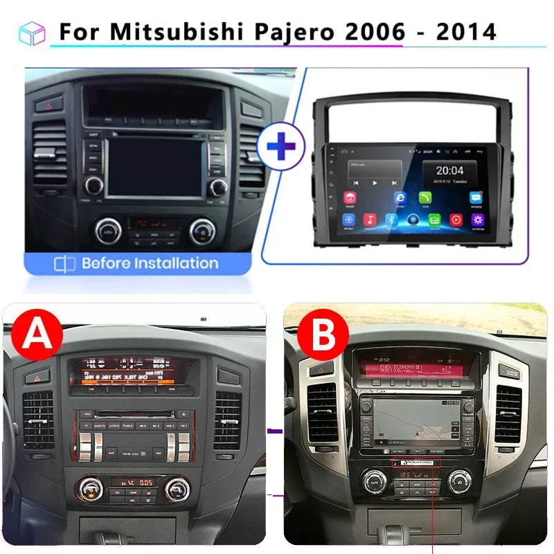 

8GB+128GB Android 13 radio For Mitsubishi Pajero 4 V80 V90 2006-2014 Car stereo Multimedia Player Carplay Auto GPS Navigation