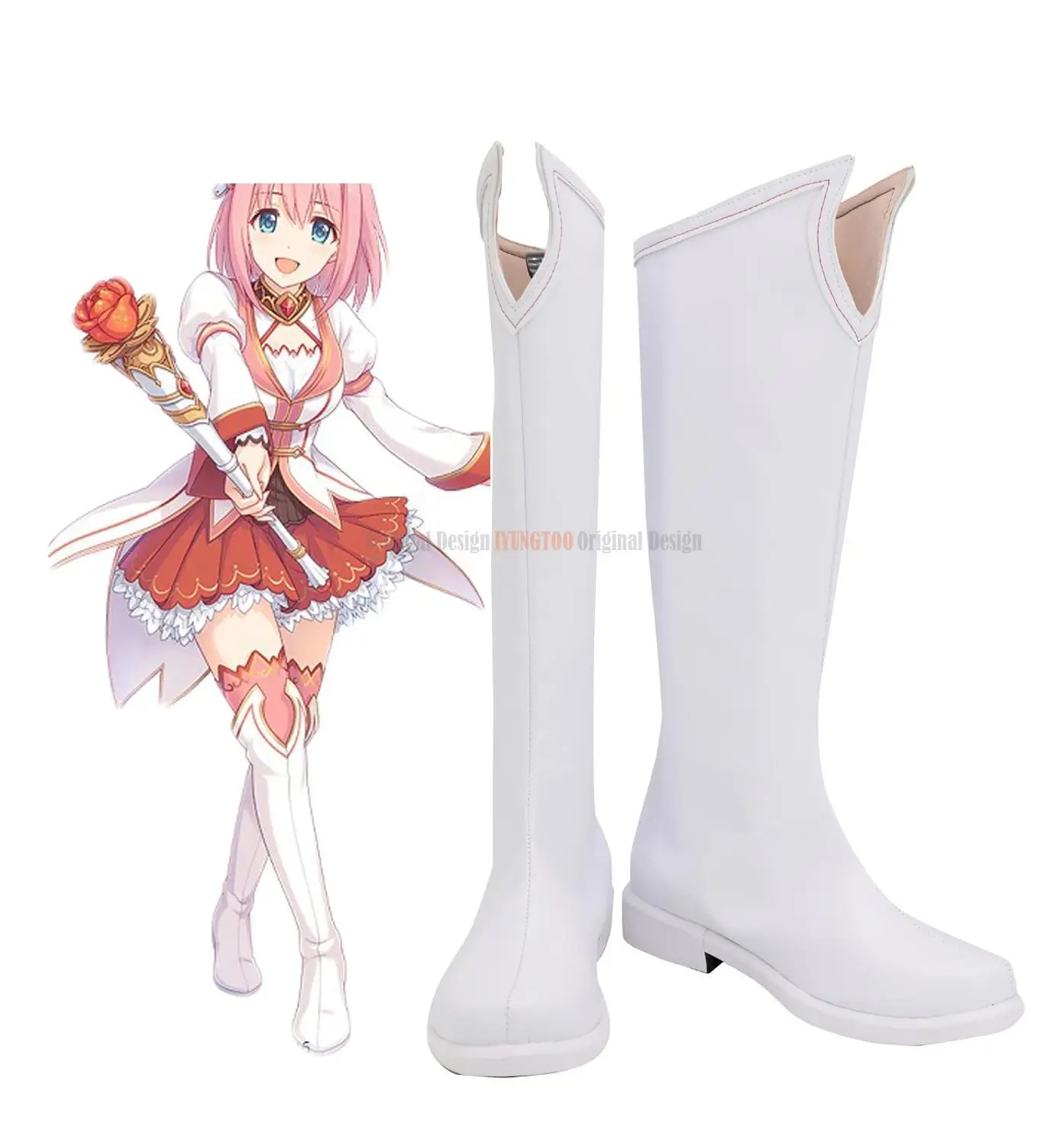 Princess Connect Re:Dive Yui Kusano Cosplay Boots White Shoes Custom Made