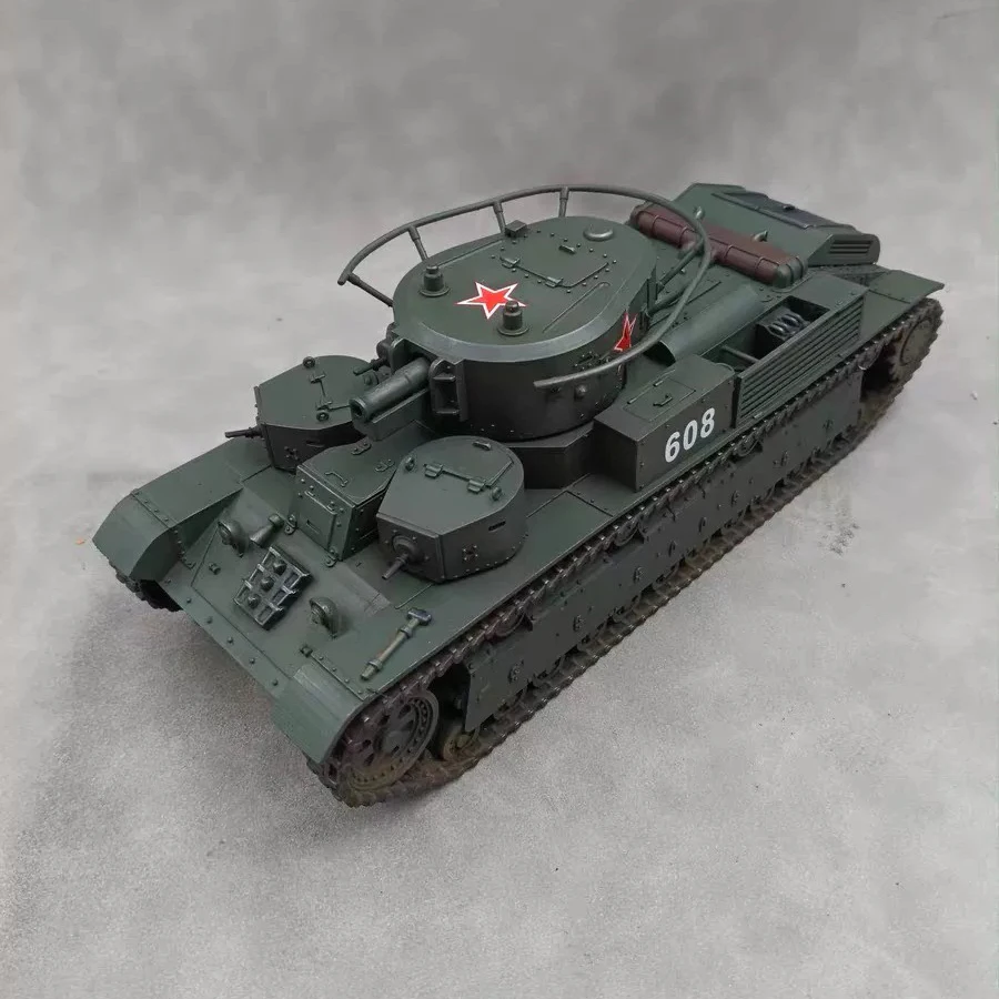 1/35 Soviet multi-turret tank, Soviet T28 tank, SLA Printing Hand-Colored Finished Model Decorative Ornament