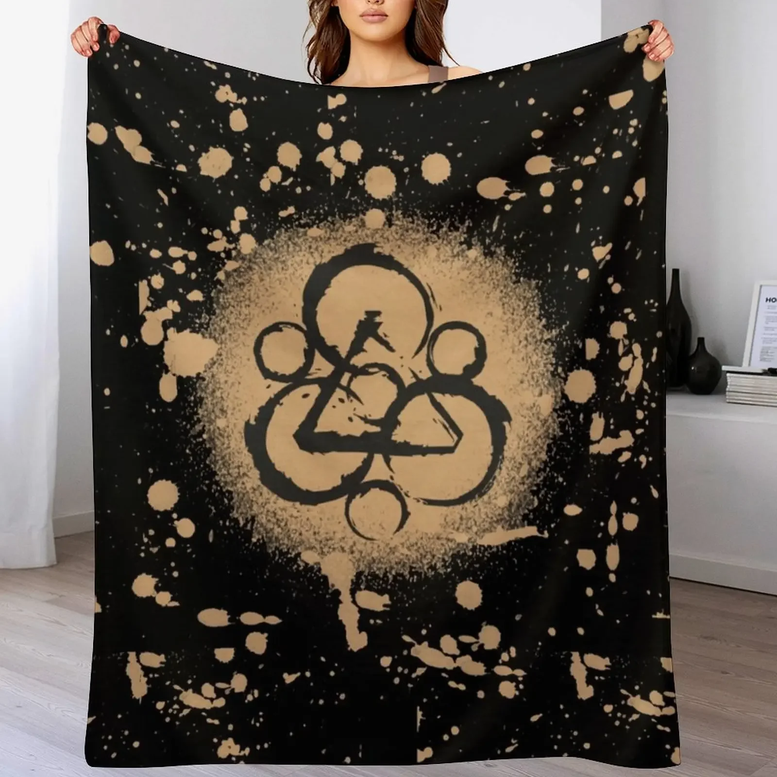 

BLEACH splatter KEYWORK LATITUDE Throw Blanket Modern Design Soft Blanket for Home Decor