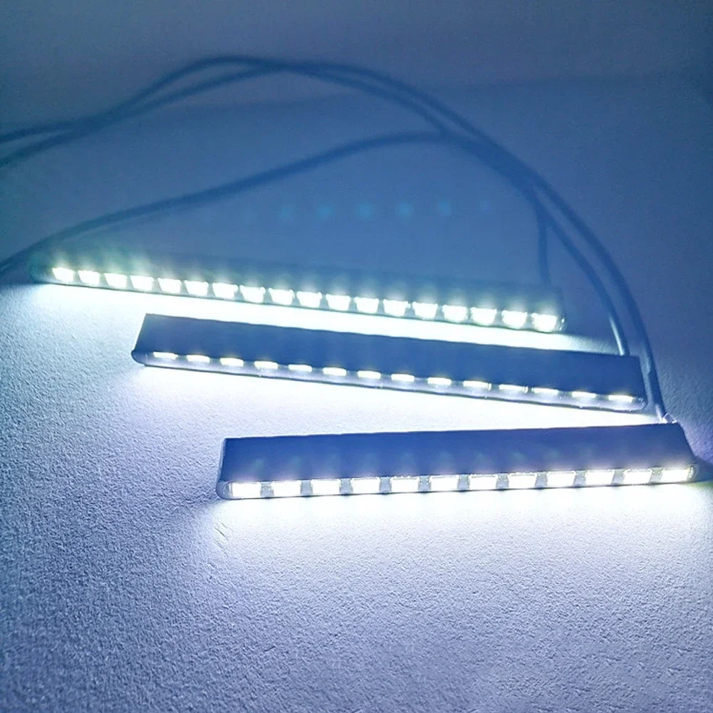 Auto-Tagfahrlicht, 12/14/18 LEDs, SMD 7030, Nebelscheinwerferquelle, ultradünn, superhell, unsichtbar, wasserdicht, LED-Tagfahrlichtstreifen