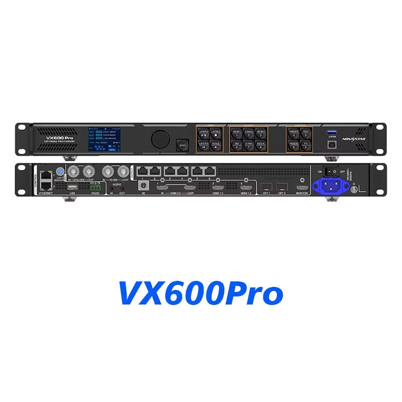 Novastar VX600 Pro All-in-One Video Processor 6 Ethernet Ports Low Latency 4K LED Display Controller for Rental Stage