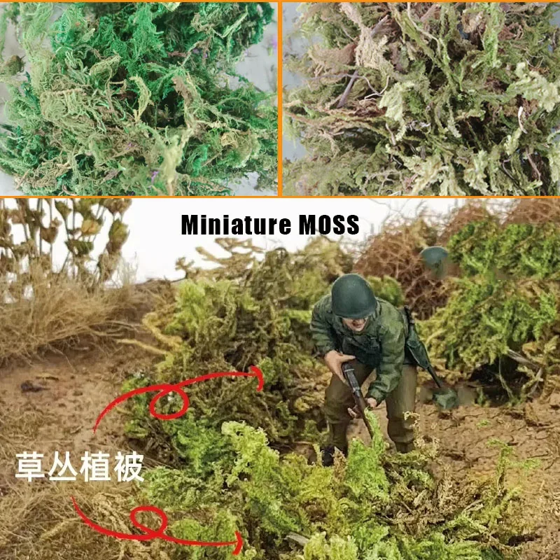 

20 г/пакет миниатюрный мох для изготовления моделей своими руками/микропесочный стол пейзаж/военный пейзаж военных игр/макет железнодорожного поезда/Diorama
