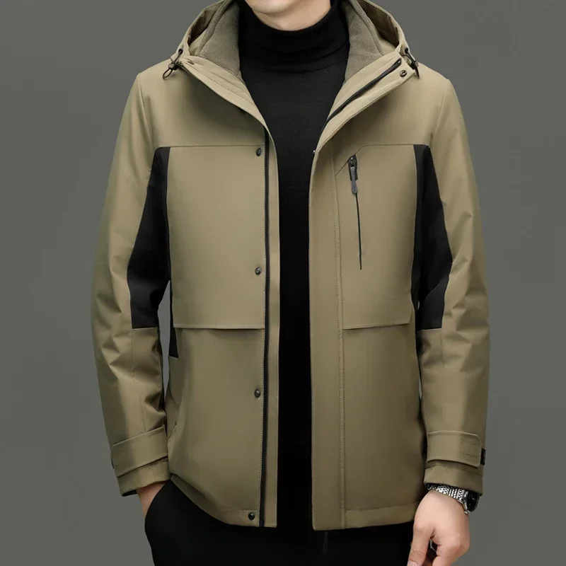 YEAE Ultralight Down Jacket Men Male Winter Brand Duck Down Padding Hooded Jackets Winter Jacket for Men 2024 New in Coats Down