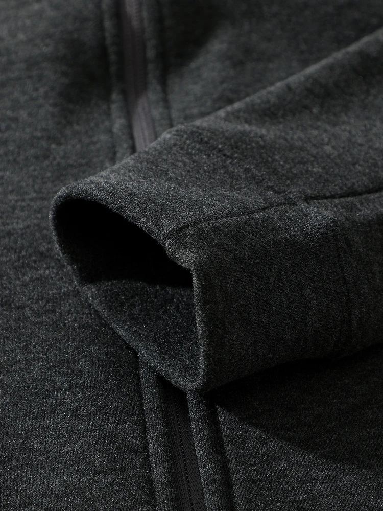 

High-End Knitted Spor Cardigan Jaet for Men New Autumn Winter Simple Stand Collar Zipper Long Sve Outerwear Coat