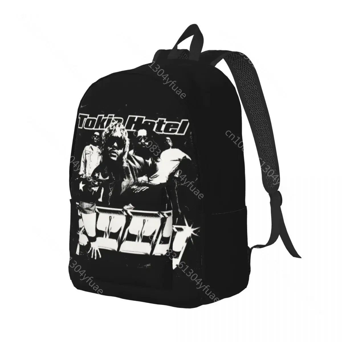 Tokio Hotels Backpack Boy Girl Merch 2001 Album Big Backpacks Novelty High School Bags Daily Design Rucksack Christmas Gift
