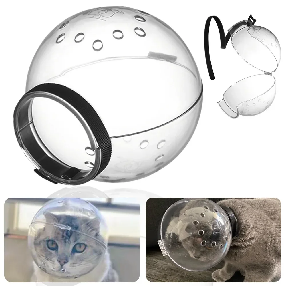 Space Muzzle Mask Supplies Anti-bite Anti-licking Grooming Breathable Protective Bath Hood Cat