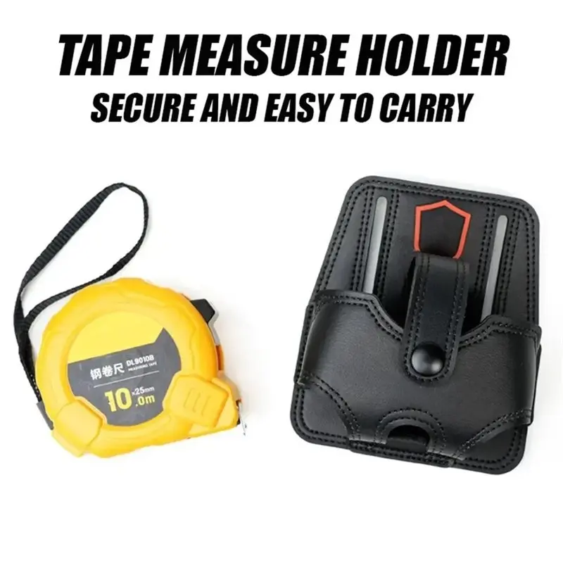 ABHI-Thickened Repair Tools Belt Carrying Convenient Mini Tape Measure Set Tape Measure Tool Pouch Microfibre Leather Large