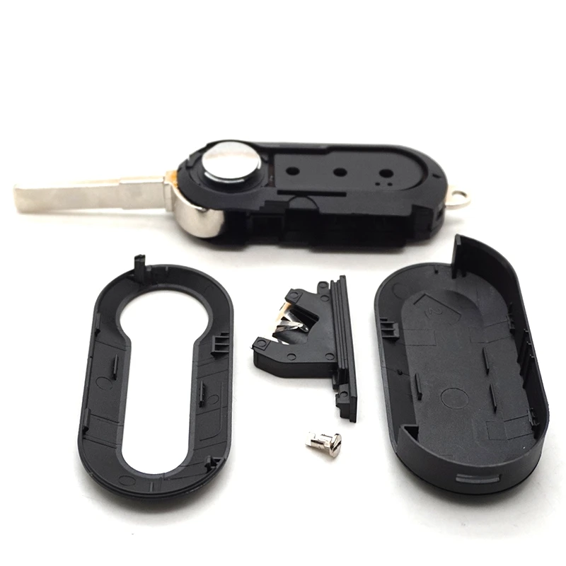 Xinyuexin 3 pulsanti Flip chiave a distanza pieghevole per Fiat 500 Panda Punto Bravo Stilo Ducato SIP22 lama non tagliata accessori per auto