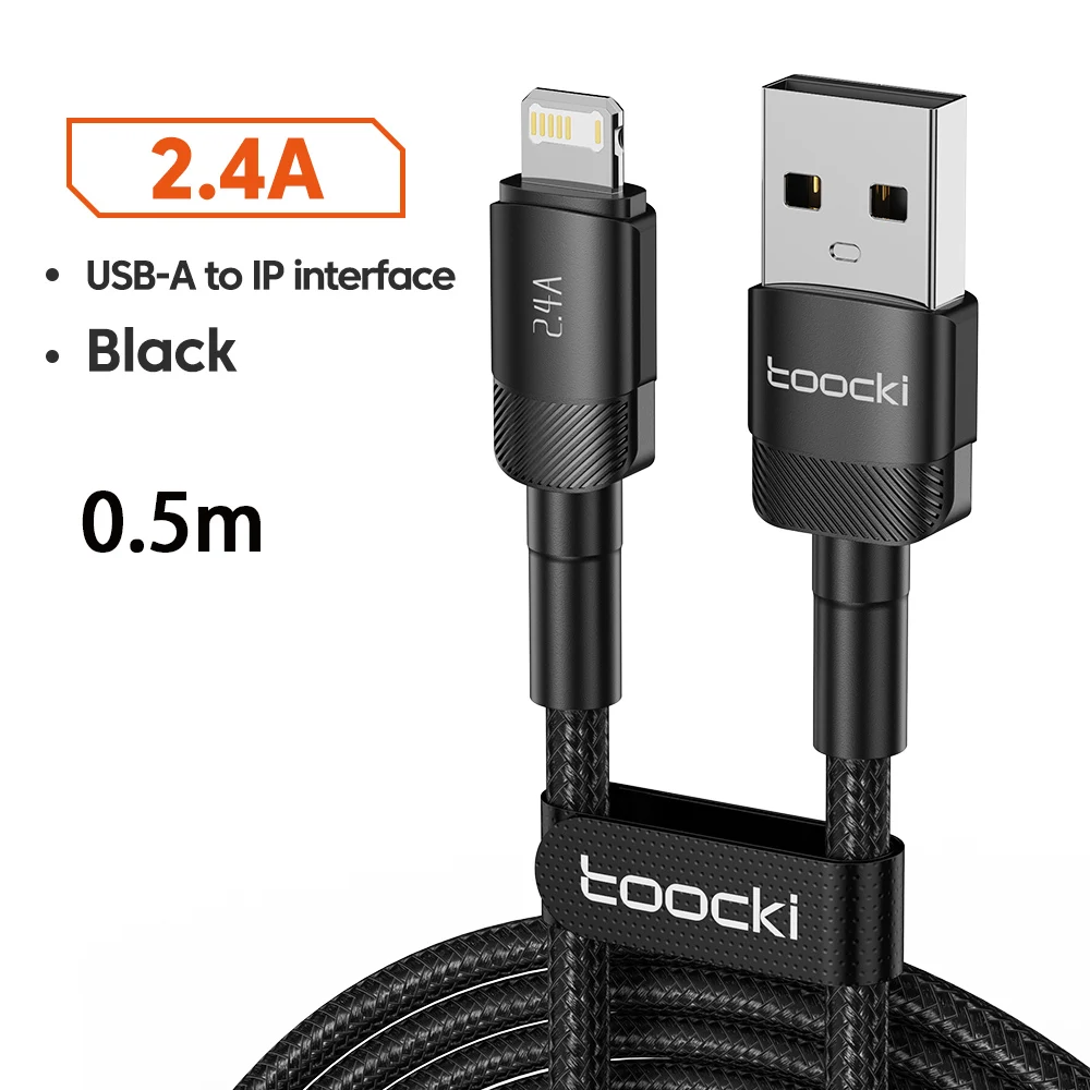 Toocki USB-Kabel für iPhone 14 13 12 Pro Max X XR 8 Plus iPad Schnellladegerät Aluminium iP-Kabel iPhone-Serie Datenkabel