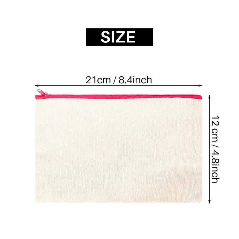 Bolsa de cosméticos de lona con cremallera, estuche para lápices, bolsa de viaje hecha a mano, manualidades, escuela, cremallera Multicolor, 160 Uds.