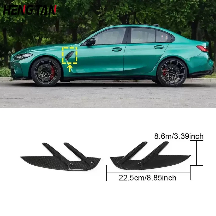 For BMW G80 M3 G82 G83 M4 2021+ Up Dry Carbon Fiber Car Decoration Side Fender Fin Splitters Accessorise