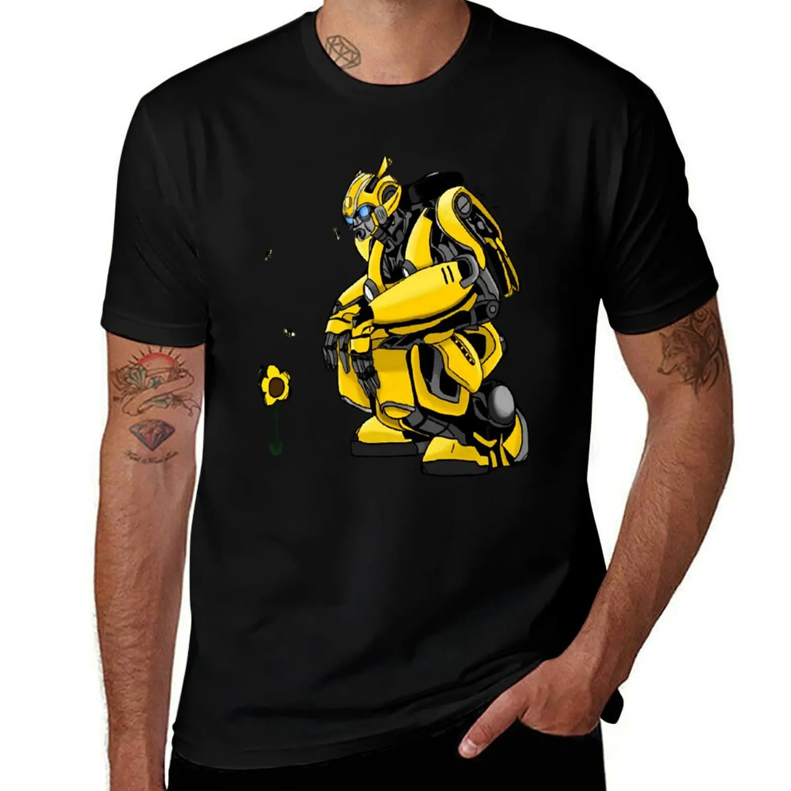 

bumblebee T-Shirt anime hippie clothes heavyweight t shirts for men