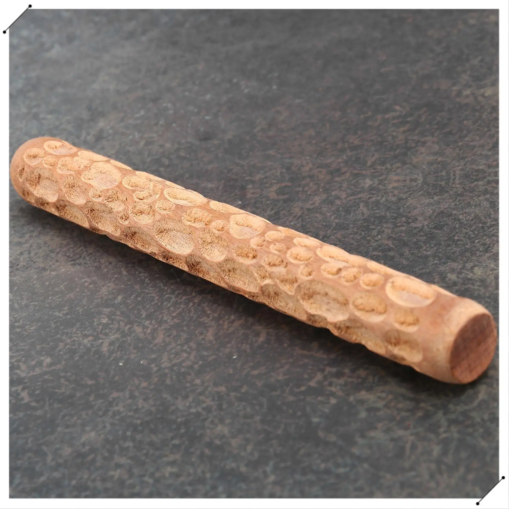 2Pcs Clay Modeling Pattern Rollers, Cobblestone Wood Grain Pattern Clay Rolling Pin Textured Hand Roller Pottery Tools