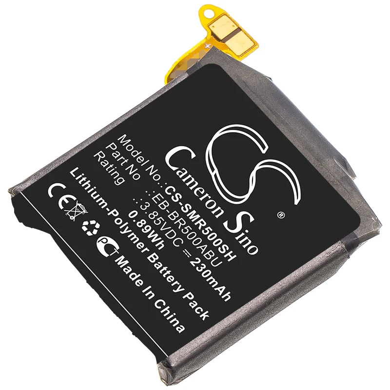 CS Replacement Battery For Samsung Galaxy Watch Active, SM-R500, SM-R500N EB-BR500ABU, GH43-04922A 230mAh/0.89Wh