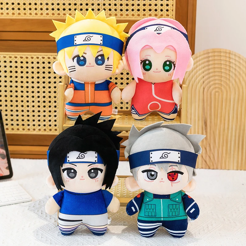 

Kawaii Plush Toy Naruto Sasuke Sakura Kakashi Anime Stuffed Dolls Cute Filled Doll Kids Birthday Gift for Children