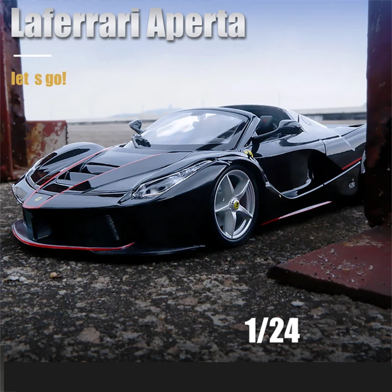 1:24 Laferrari Alloy Open Sports Car Model Diecasts & Toy Vehicles Metal Car Model Simulation Sound and Light Kids Gift