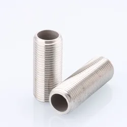 304 Stainless Steel External Thread Round Pipe 1/4 3/8 1/2 3/4 1