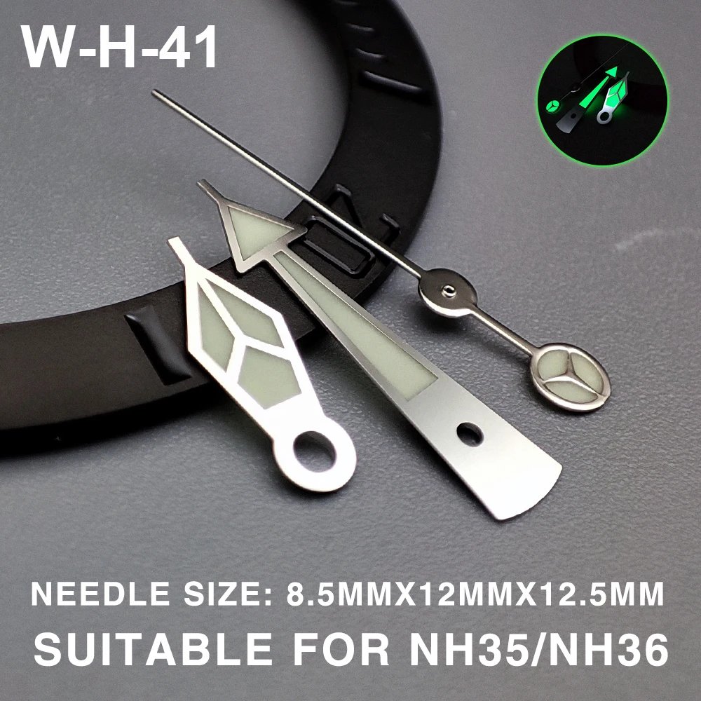 Green Luminous Watch Hands Pointer For NH36/NH35 Automatic Movement Modified 3Pin Needles Watches Accessories