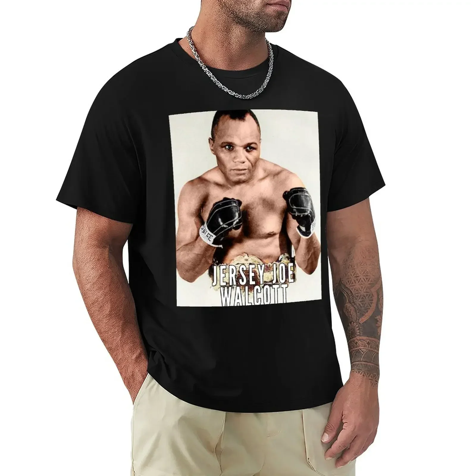 Jersey Joe Walcott Boxing Legend Colorized Shirt Summer fashion New Arrival Cotton Short heavyweight Round Collar Outfits funny