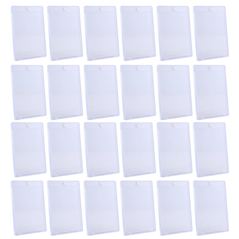 

24 Count Magnetic Card Holder 35Pt For Trading Cards, Baseball Card Protector Case Magnet Top Loaders For Sports Cards