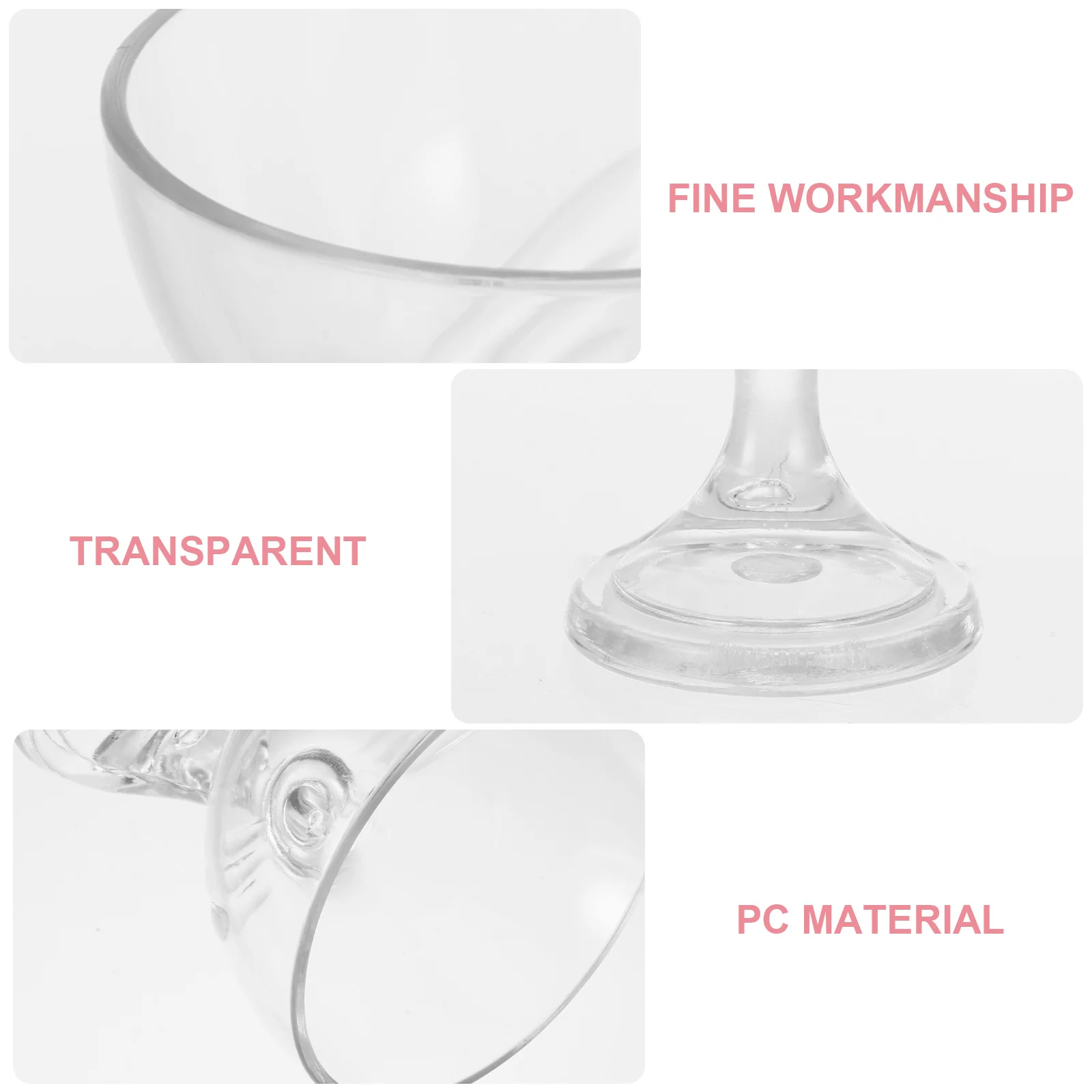 

230ml Clear Plastic Dessert Cup Transparent Ice Cream Beverage Cup for Party Pudding Snack Serving Drink Container