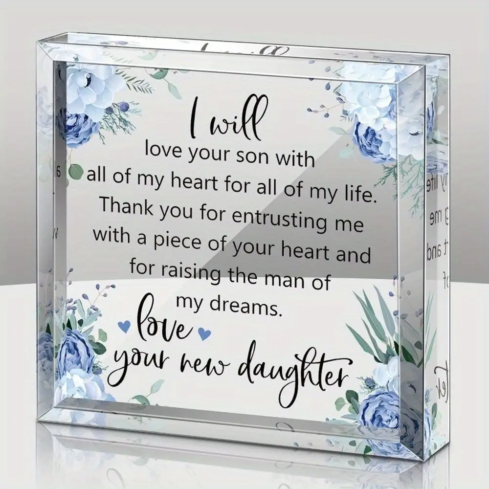 Square Acrylic Plaque for Mother of the Groom 
