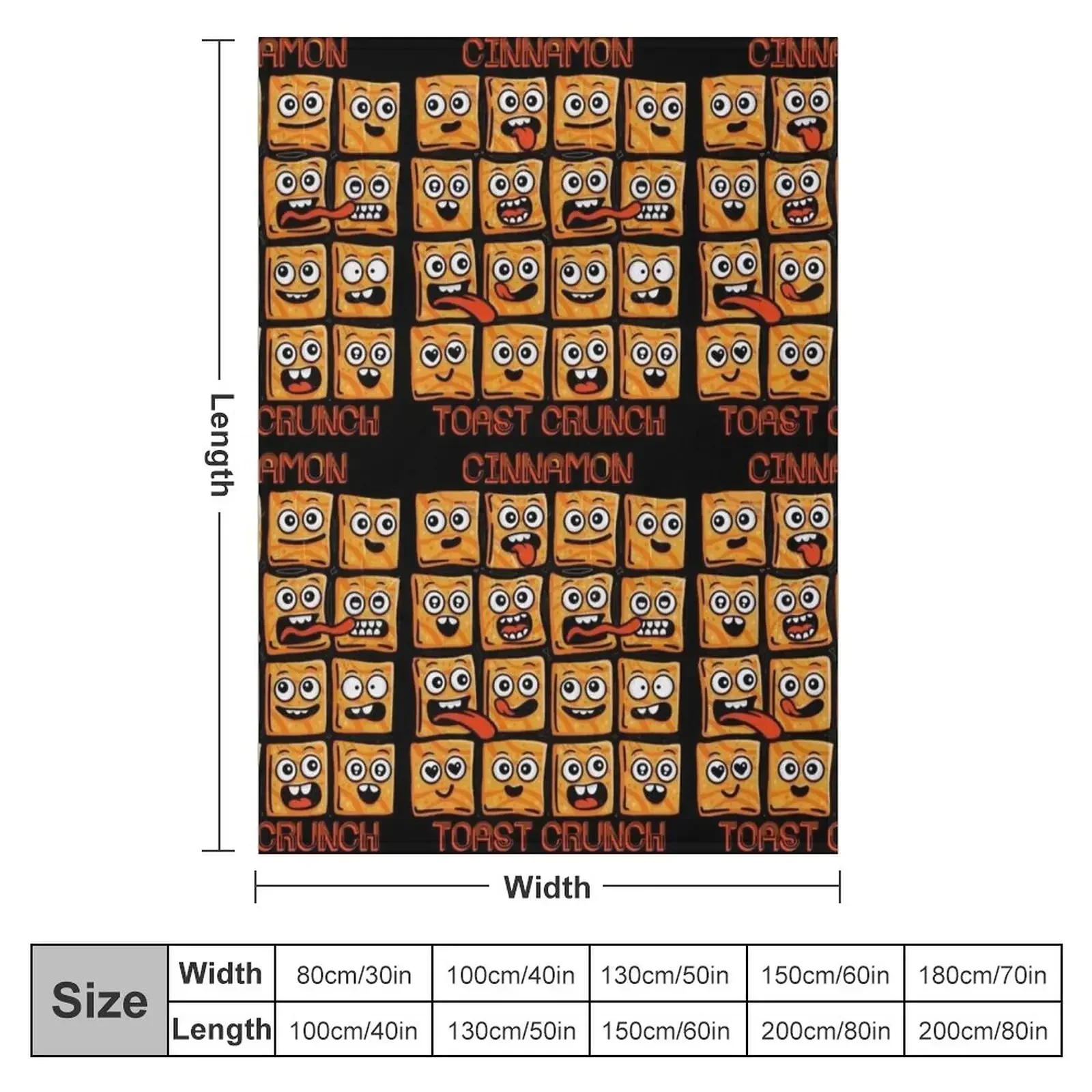 CINNAMON TOAST CRUNCH Throw Blanket couch cozy soft plush fuzzy picnic outdoor blanket