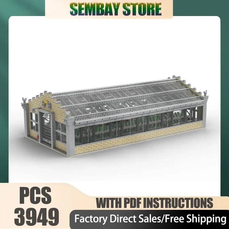City Street View Model Moc Building Bricks Modular Hydroponics Farm Model Technology Blocks Christmas DIY Toy Construction Gifts