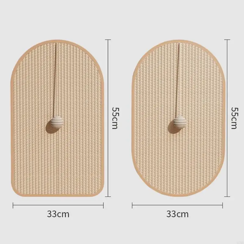 97QD Cats Sisal Tablero rasguño Pegatina pared Sofá Guardia Anti argumento Mat molienda para accesorios actividad