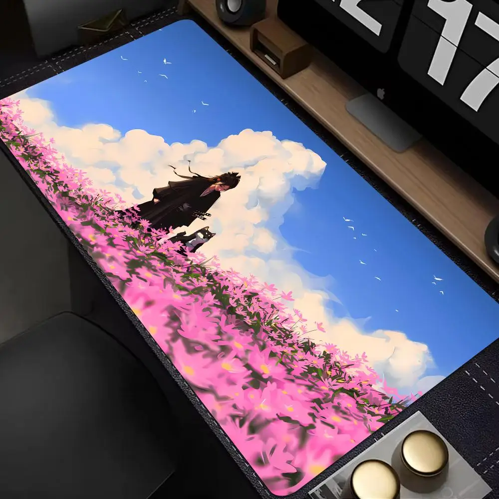 

The Flower Journey Mouse Pad Mouse Pad XXL Gaming Accessories Office Gamer Keyboard Desk Mat Non-Slip Laptop Large Mouse Pad