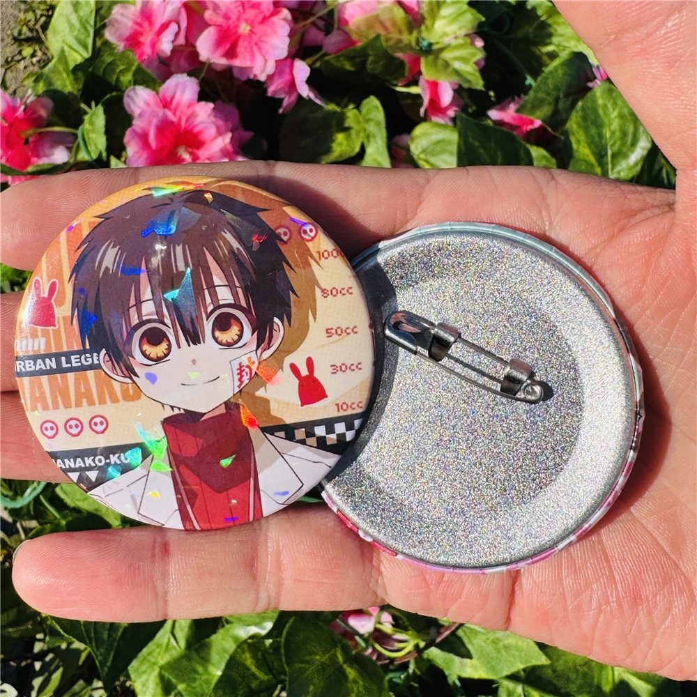 58mm Anime Toilet-bound Hanako-kun Yashiro Nene Yugi Aman Cosplay Costume Badge Pin SPTE Tinplate Brooch Accessories Prop Gift