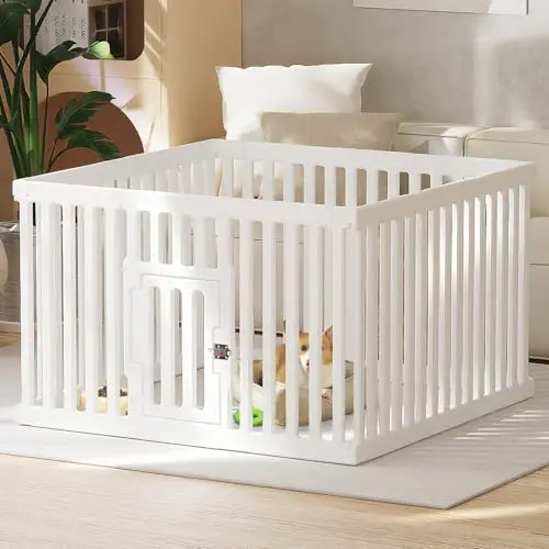 Dog Playpen with Locking Door, 25.6
