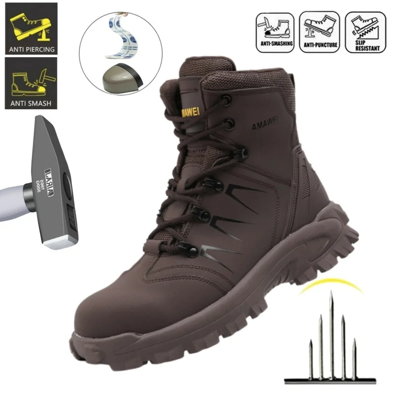 Sicherheit Herbst Schuhe Atmungsaktive Arbeitsschuhe Anti Stich Arbeit Turnschuhe Mit Stahl Kappe Unzerstörbare Schuhe Anti Zerschlagung Sicherheits Schuhe