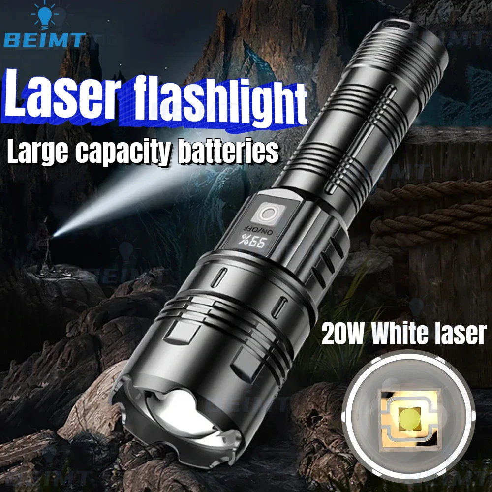 30W Powerful LED Flashlight Built-in Battery Torch Light High Power FLSTAR FIRE Lantern Long Rang Hand Lamp for Camping Fishing