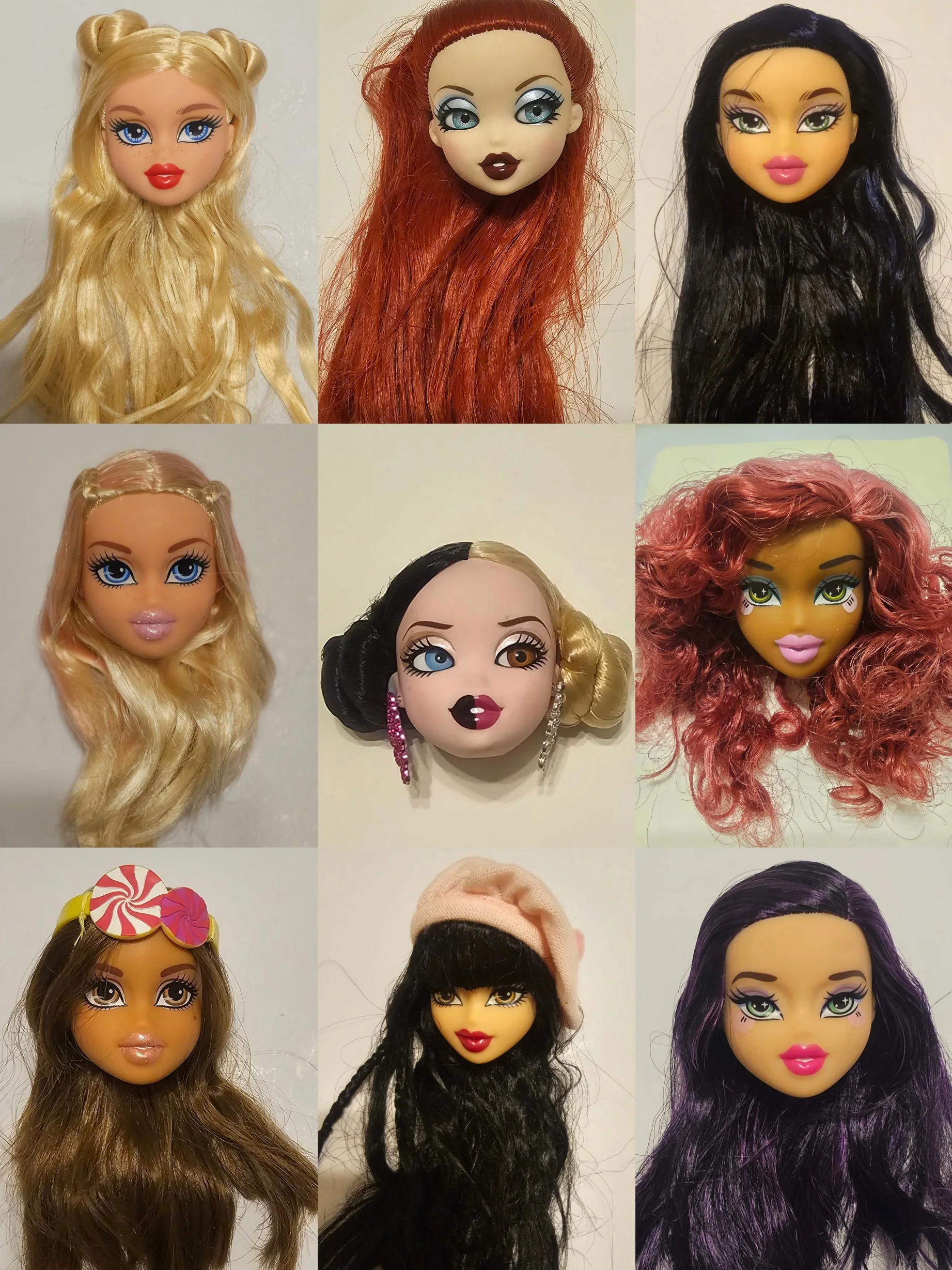 Vintage Original Bratz Glass eyes Fashion Doll Limited edition doll head girl  gift antique Toys