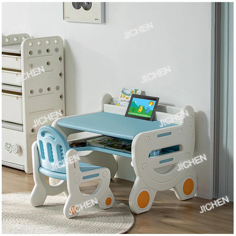 

Детский стол и стул JC Modern Education с регулируемой высотой, пластиковые, с доской для рисования
