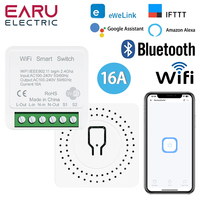 eWeLink App 16A 2 Way DIY Mini WiFi Smart Switch Breaker Module Timer Relay Voice Wireless Remote Control for Alexa Google Home