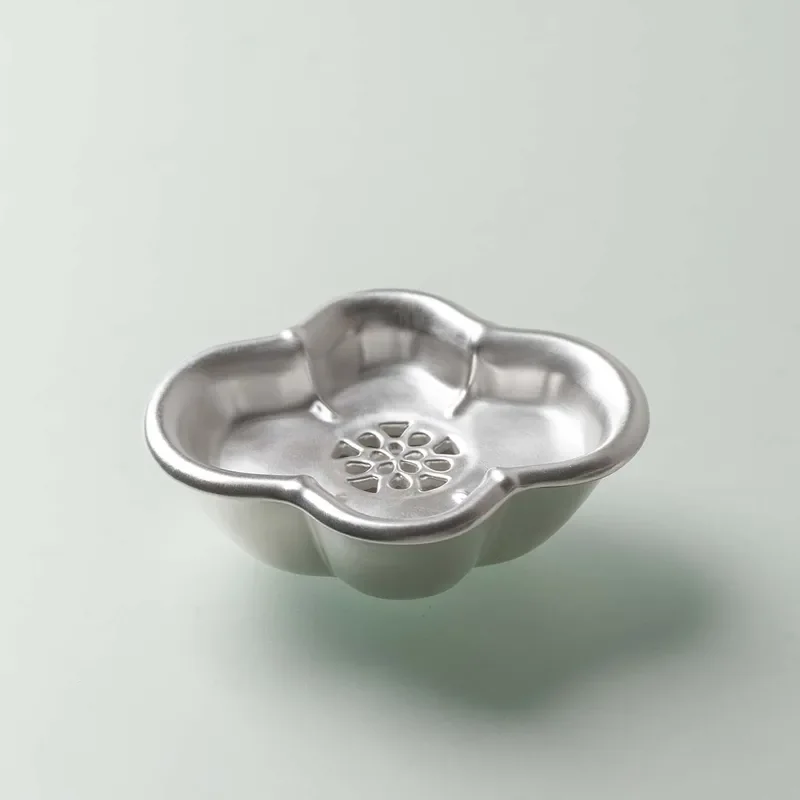 Handmade Silver Begonia Water Storage Pot Small Purple Clay Tea Tray Household Light Luxury Bearing Raising Pot For Tea Table