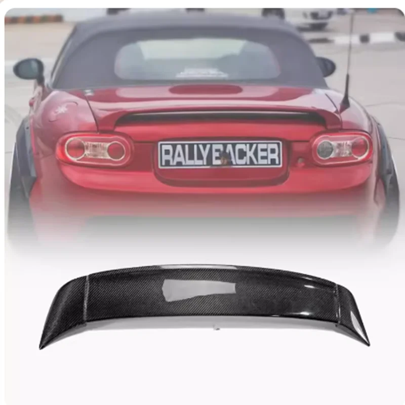 

For Mazda MX5 NC EC 2009-2015 high quality Carbon Fiber rear boot Wing Spoiler Rear Roof Spoiler Wing Trunk Lip Boot Cover