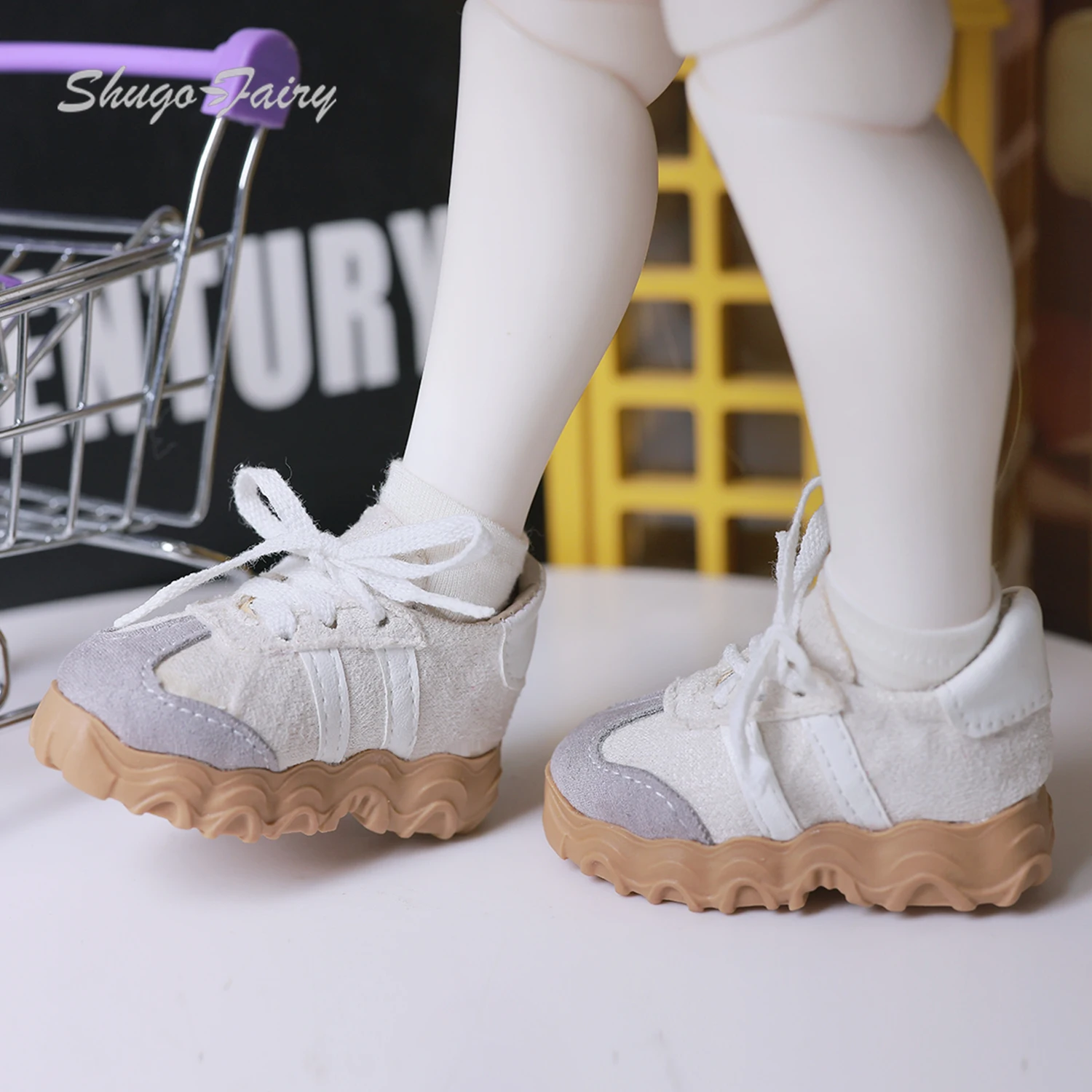 슈가페어리 1/4 BJD 운동화 클래식 레트로 플랫폼 스니커즈 루츠 피트 호환 WX4-401 프리미엄 인형 신발 컬렉션
