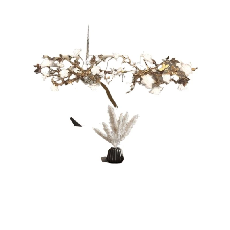 

French light luxury dining room chandelier living room lamp cream style full copper bedroom lamp idea camellia chandelier