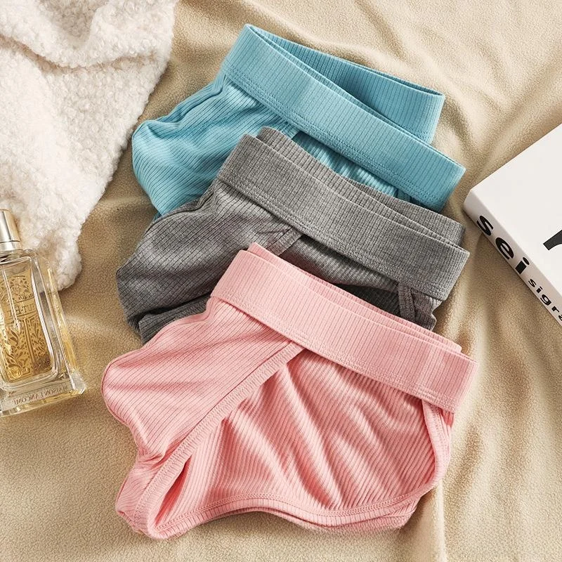 

Men's Cotton High Cut Small e Sle Big Bag Underwear Comfortable mid Waist Spor Pure Color Men's Innerwear