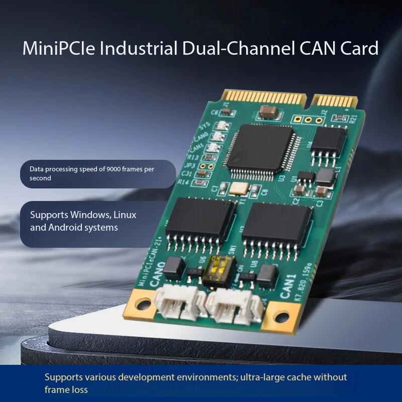 iTekon MiniPCIeCAN-2I+ Industrial Dual CH MiniPCIe CAN Card Rear Cable