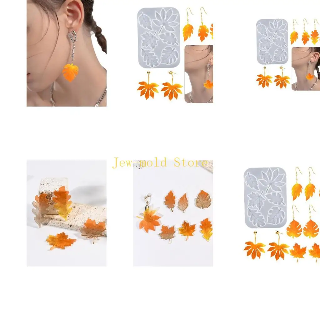 

C71B Pendant Mold Earrings Moulds Crafting Molds Maple Leaf Jewelry Molds