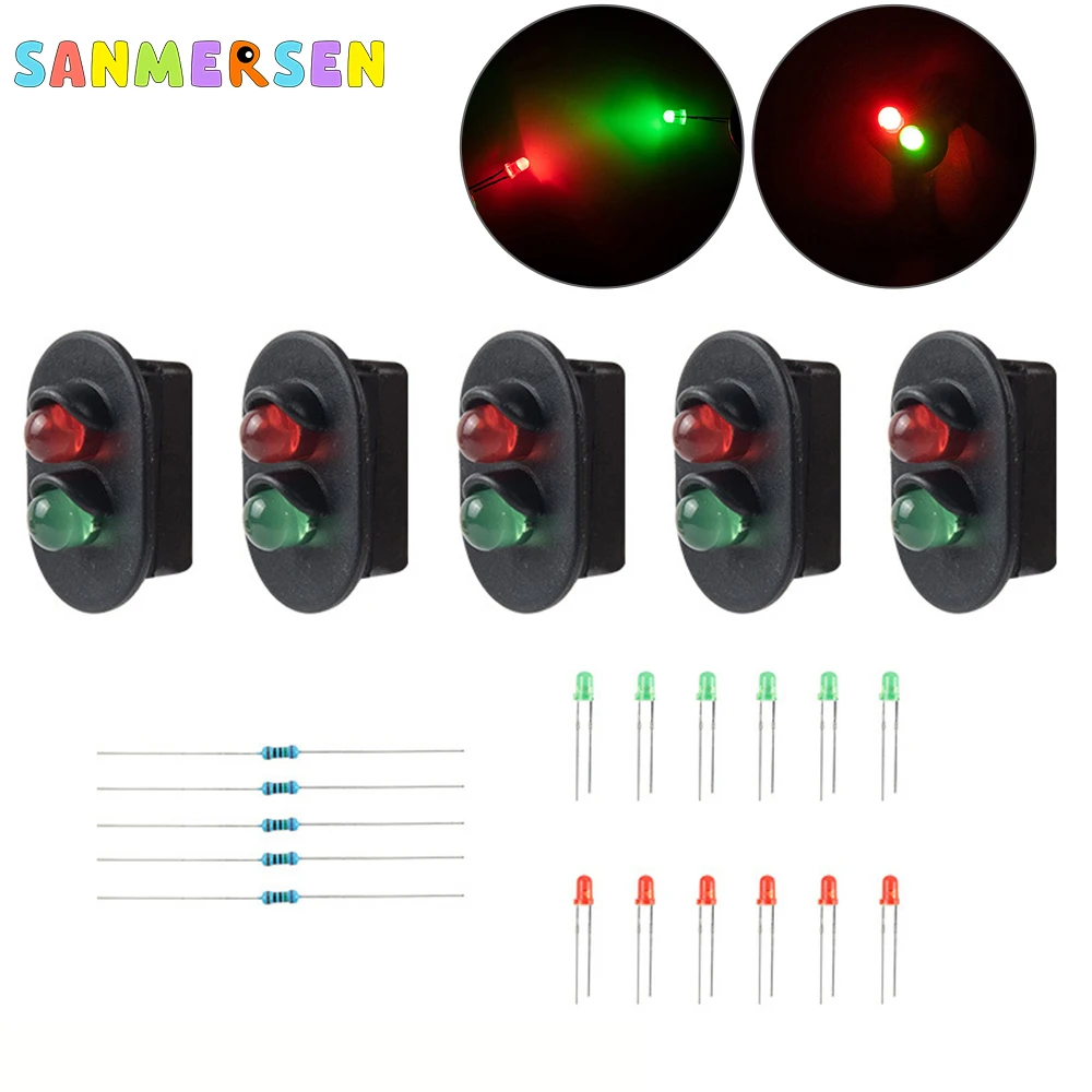 

1/5 Sets Target Faces With LEDs for Railway Signal 2 Aspects LED Lamps