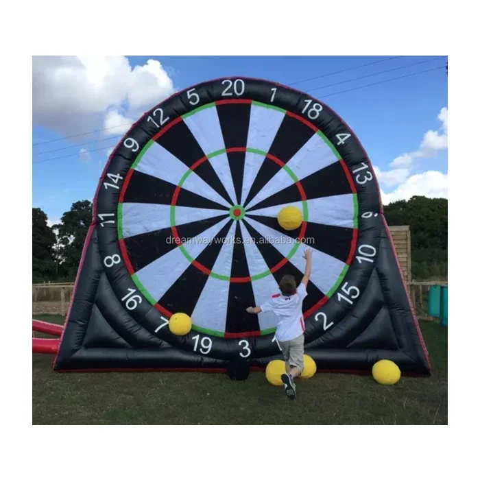 Free ball sets inflatable dart game,inflatable soccer darts for sale